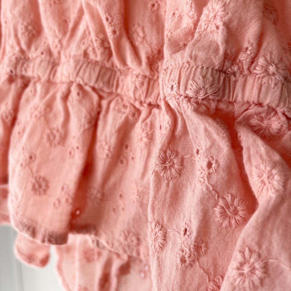 FAVLUX Pink Eyelet Ruffle Crop Top - Picture 5 of 5
